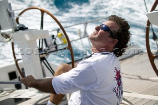 Sailing with crew onboard the Swan 100 maxi Virago built by Nautor - The Superyacht Cup 2007 Antigua in the Caribbean