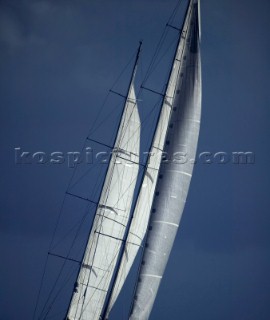 The Superyacht Cup 2007 Antigua in the Caribbean - the sails and masts of Sojana
