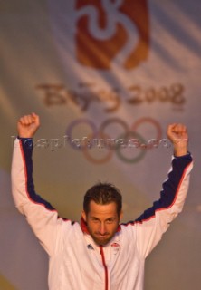 Qingdao (China) - 2008/08/17.  Olympic Games Finn - Great Britain - Ben Ainslie (Gold medal)
