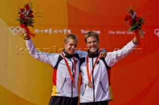 Qingdao (China) - 2008/08/18  Olympic Games 470 men- Germany - POLGAR Johannes and SPALTEHOLZ Florian (Silver Medal)