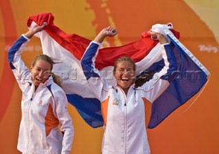 Qingdao (China) - 2008/08/18  Olympic Games 470 Womens - Netherlands - Marcelien De Koning and Lobke Berkhout (Silver Medal)