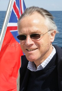 Interior designer and stylist John Mumford onboard the sailing superyacht YII Y2 near San Remo