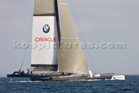ANACORTES USA  September 1st The new BMW Oracle trimaran commissioned by Larry Ellyson and helmed an