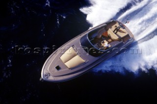 Aerial of Riva 52 Rivale motorboat
