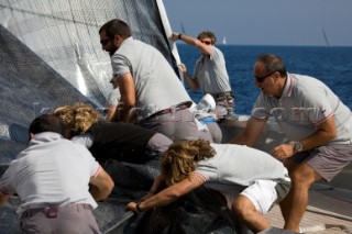 Les Voiles de St Tropez 2009 - onboard the Wally W130 helmed by Luca Bassani