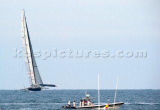 FEBRUARY 14TH 2010, VALENCIA, SPAIN: BMW Oracle, race 2 of the 33rd Americas Cup in Valencia, Spain