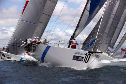 Synergy RUS rounding the top mark in race six Trophy of Portugal MedCup Regatta Cascias Portugal1452