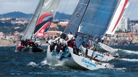 Emirates Team New Zealand leads the way around in race seven Trophy of Portugal MedCup Regatta Casci