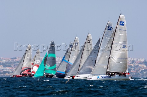 The first beat of race ten of the Trophy of Portugal Med Cup regatta Cascais Portugal 1652010