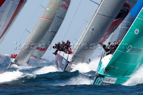 Quantum Racing USA lead with Emirates Team New Zealand in second in race ten of the Trophy of Portug