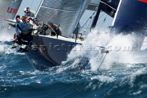 Team Origin GBR approaching the top mark in race ten of the Trophy of Portugal Med Cup regatta Casca