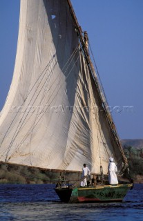 Felluca on the river Nile, southern Egypt