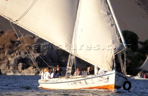 Felucca on the river Nile Egypt
