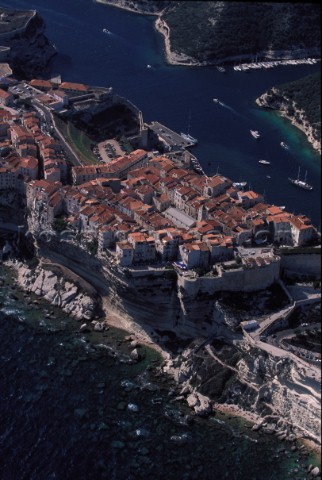The town of Bonifacio Corsica