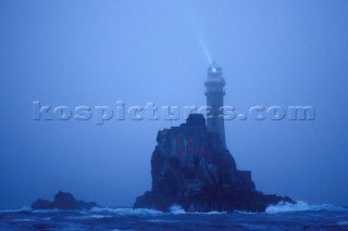 Fastnet lighthouse in fog