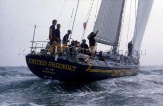 United Friendly racing in the Whitbread Round the World Race 1981 now known as the Volvo Ocean Race