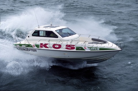 Kos Interceptor powerboat at speed
