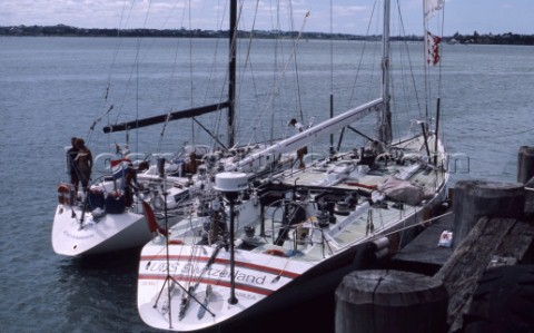 UBS Switzerland during the Whitbread Round the World Race 1986 now known as the Volvo Ocean Race