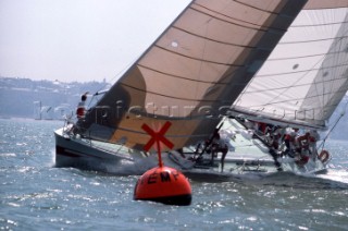 UBS Switzerland during the Seahorse Maxi Series lead into the Whitbread Round the World Race 1986 (now known as the Volvo Ocean Race)