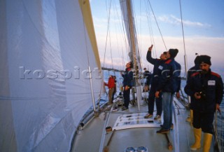 Fazer Finland during the Whitbread Round the World Race 1986 (now known as the Volvo Ocean Race)