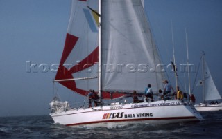SAS Biaia Viking during the Whitbread Round the World Race 1986 (now known as the Volvo Ocean Race)