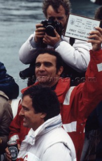 Pierre Fehlmann skipper of UBS Switzerland during the Whitbread Round the World Race 1986 (now known as the Volvo Ocean Race)