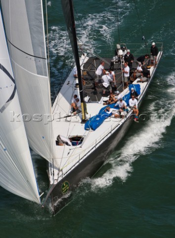 RAN Sail Number GBR7236R Owner Niklas Zennstrom Design JV 72  sailing off the Solent after the race 