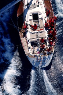 Swan Cup 2000. Nautor Swan yachts racing off Porto Cervo. Swan 60 Island Fling.