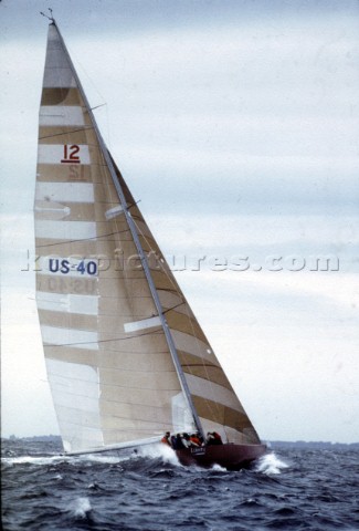 Americas Cup 1983 Newport  USA   Liberty skippered by Dennis Conner
