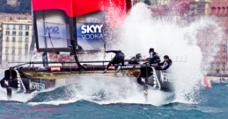 Naples (Italy), 11/04/2012  Americas Cup World Series Naples 2012  AC45 Emirates Team New Zealand ETNZ on Day 1