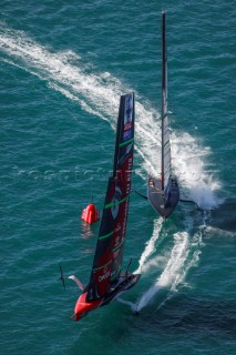 15/12/20 - Auckland (NZL)36th Americaâ€™s Cup presented by PradaPractice Races - Day 3Emirates Team New Zealand, New York Yacht Club American Magic