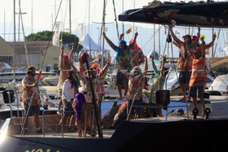Les Voiles de Saint-Tropez 2011 - celebrations aboard a Wally yacht