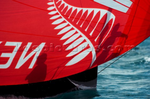 Emirates Team New Zealand finishes Race one in 8th on Day one of the Trophy of Sardinia Audi MedCup 