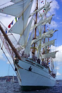 CuauhtŽmoc at The start of the falmouth to portugal tall ship race