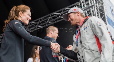 Prize giving ceremonyKate Middleton Duchess of CambridgeGlenn Ashby Skipper and Sailing director