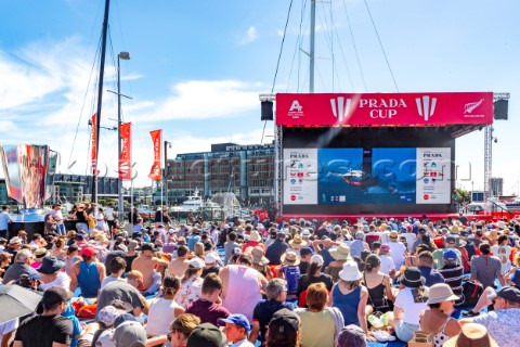 130221  Auckland NZL36th Americas Cup presented by PradaPRADA Cup 2021  DocksideSpectators at the AC