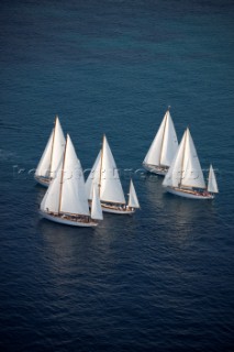 The Spartman & Stephens fleet take formation at the Voiles De St.Tropez