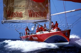 Winston - Whitbread 93/4 Surfing under spinnaker into Fremantle.