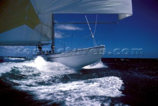 12m Kiwi Magic during the Americas Cup 1987