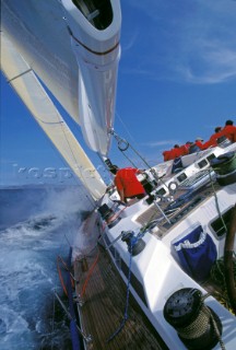 Onboard Swan 60 Highland Fling during the Swan Cup 1998, Porto Cervo, Sardinia