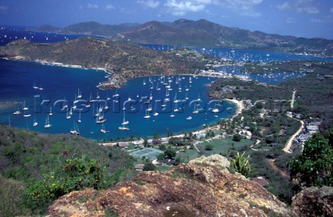 EnglishFalmouth Harbour  from Shirley Heights  Antigua 