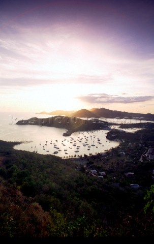 View of English Harbour from Shirley Heights Antigua