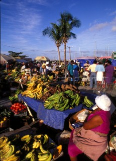 Fruit market in St Martin, Caribbean