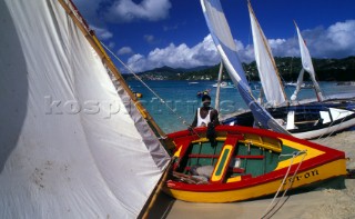 Local wooden fishing boats, Grenada, Caribbean