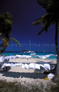 Grenadines - Linen hung out to dry