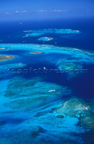 Aerial View of Islands Grenadines