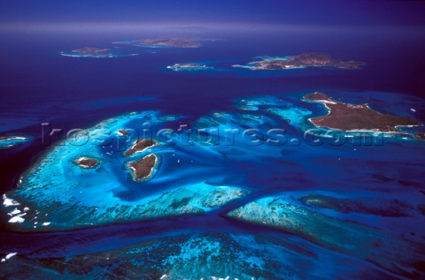 Aerial View of Islands Tobago Keys  Caribbean