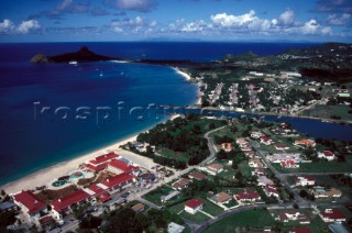 Travel scenes and destinations around the Caribbean Island of St Lucia. Rodney Bay.