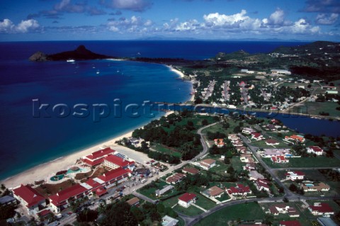 Travel scenes and destinations around the Caribbean Island of St Lucia Rodney Bay