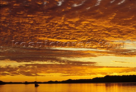 Sunrise over Coyote Bay Baja California Mexico  